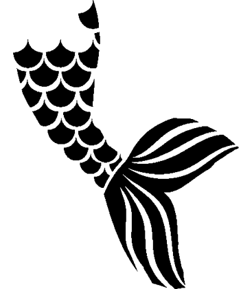 Mermaid Tail pumpkin carving stencil