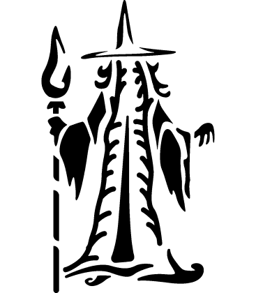 Midnight Sorceress pumpkin carving stencil
