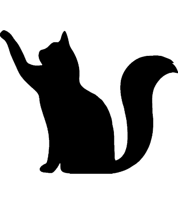 Minimal Meow pumpkin carving stencil