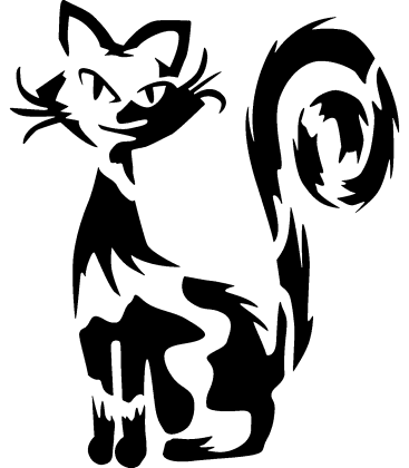 Moonlit Whiskers pumpkin carving stencil