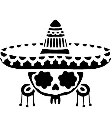 Papel Picado Passion pumpkin carving stencil