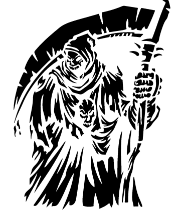 Phantom Guardian pumpkin carving stencil