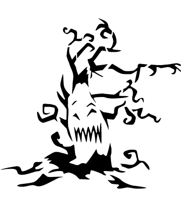 Phantom Pine pumpkin carving stencil