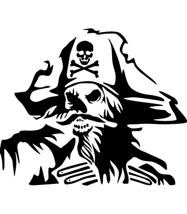 Pirate Parrot pumpkin carving stencil