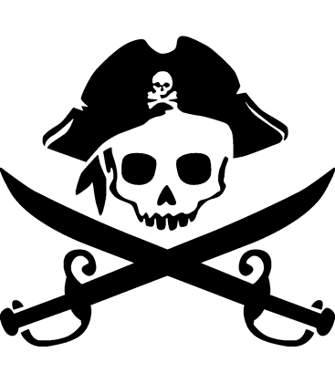 Pirate Ship pumpkin carving stencil