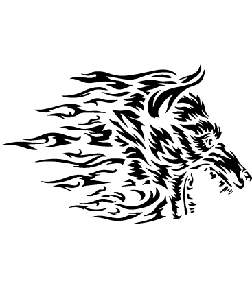 Savage Shapeshifter pumpkin carving stencil