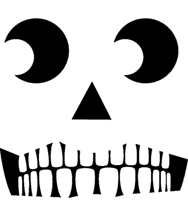 Scared Scarecrow pumpkin carving stencil