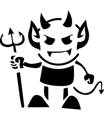Scarlet Schemer pumpkin carving stencil