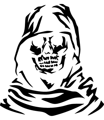 Shadow of Mortality pumpkin carving stencil