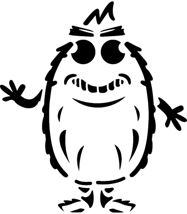 Silly Sam pumpkin carving stencil