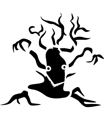 Sinister Sequoia pumpkin carving stencil