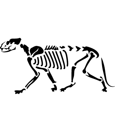 Skeleton Beast pumpkin carving stencil