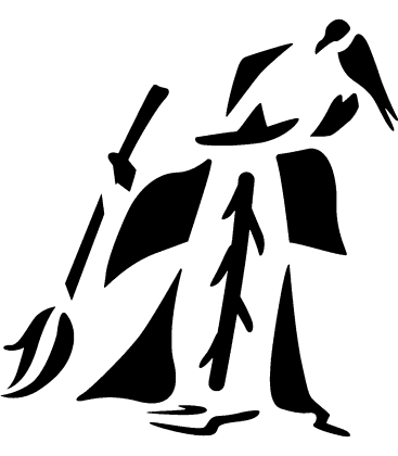 Spellbound Silhouette pumpkin carving stencil