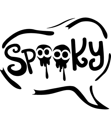 Spooky Speech Bubble pumpkin carving stencil