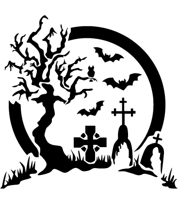 Stone Cold Crypt pumpkin carving stencil