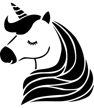 Unicorn pumpkin carving stencil