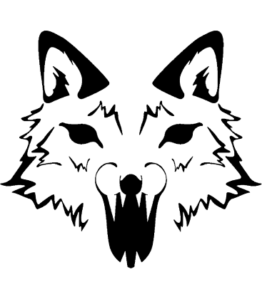 Wolf pumpkin carving stencil