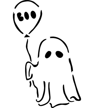 Wraithful Whisper pumpkin carving stencil