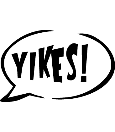 Yikes Speech Bubble pumpkin carving stencil