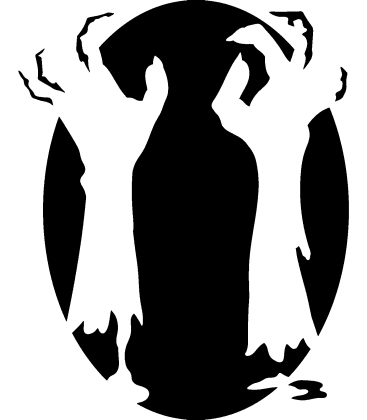 Zombified Zephyr pumpkin carving stencil